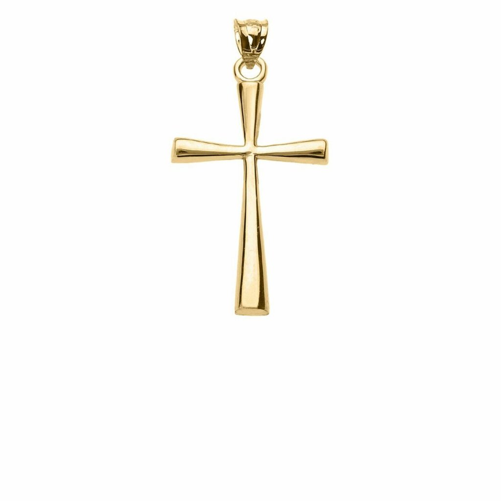 10k Solid Real Gold Cross Pendant Charm 190$